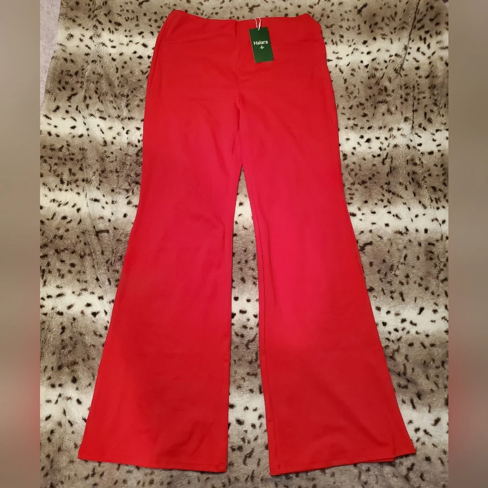 HALARA High Waisted Slight Flare Work Pants - LARGE Regular - Picture 3 of 6